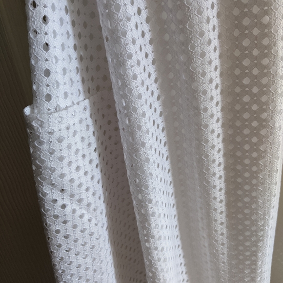 Banana Republic NWT Midi Dress Cotton Eyelet White Petite 00 BRAND NEW - Picture 5 of 9